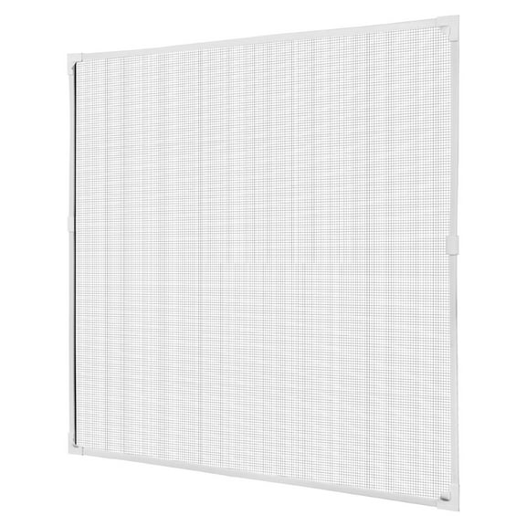 VEVOR Magnetic Window Screen, 58.27 x 39.17 inch PVC and Fiberglass Mesh, White Frames with Black Magnetic Strip and Wind Clips, No Drilling Easy Inst