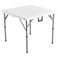 thumbnail image 1 of VEVOR Mahjong Table, Fold-in-Half 4 Player Card Table with Wear-Resistant White Tabletop, Portable Bi-Folding Square Domino Table with Carrying Handle for Outdoor Camping Picnic Party, 34 x 34-inch, 1 of 10