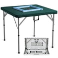thumbnail image 1 of VEVOR Mahjong Table with Mahjong Tiles Set,Fold-in-Half 4 Player Card Table with 144PCS Majiang Tiles and 3 Dice,Portable Bi-Folding Domino Table with Wear-Resistant Green Tabletop & Carrying Handle, 1 of 9
