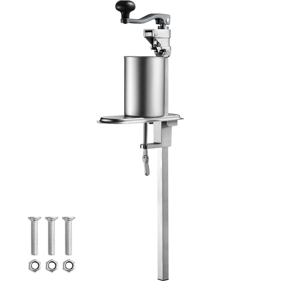 VEVOR Manual Can Opener, Sturdy Table-Mounted Opener for Big Cans, Durable with Stand, Height-Adjustable Professional Bottle Opener, Suitable for Cans Up to 15.7" High, Ideal for Restaurants, Hotel