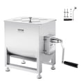 thumbnail image 1 of VEVOR Manual Meat Mixer, 60L Fixed Tank Meat Processing Equipment(Mixing Max 120LBS for Meat), Stainless Steel Meat Mixer, Sausage Mixer Machine with Lid Handle Gear Reducer, Ground Beef Hand Mixer, 1 of 9