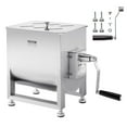 thumbnail image 1 of VEVOR Manual Meat Mixer, 30L Fixed Tank Meat Processing Equipment(Mixing Max 30LBS for Meat), Stainless Steel Meat Mixer, Sausage Mixer Machine with Lid Handle Gear Reducer, Ground Beef Hand Mixer, 1 of 9