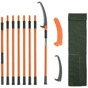 VEVOR Manual Pole Saw 7.3-27 ft Extendable Tree Pruner Manual High Branches Trimmer w/ 8 Handles for Pruning Palms and Shrubs