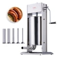 thumbnail image 1 of VEVOR Manual Sausage Stuffer,15 L / 30 LBS Vertical Sausage Machine,Dual-Speed Meat Stuffer,Made of Food-Grade 304 Stainless Steel,Includes 5 Stuffing Tubes, for Home Kitchen Restaurant Commercial, 1 of 9