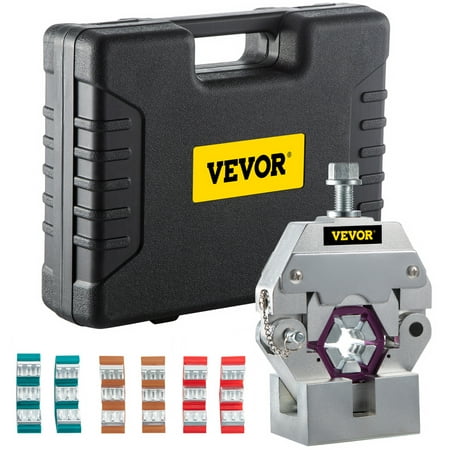 VEVOR Manually Operated AC Hose Crimper Hydra-Krimp 71550 Manual AC Hose Crimper Kit Air Conditioning Repair Handheld AC Hose Crimping Tool with 4 Dies