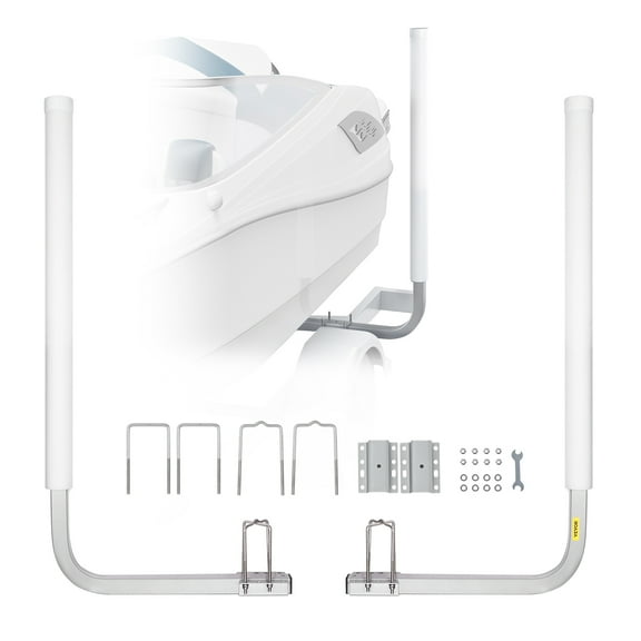 VEVOR Marine Trailer Guide Set, 60in. Flexibly Adjustable, Dual Rust-Resistant Steel Supports with PVC Covering, Ideal for Ski, Fishing, and Sailboat Transport, 2-Piece Kit 2024