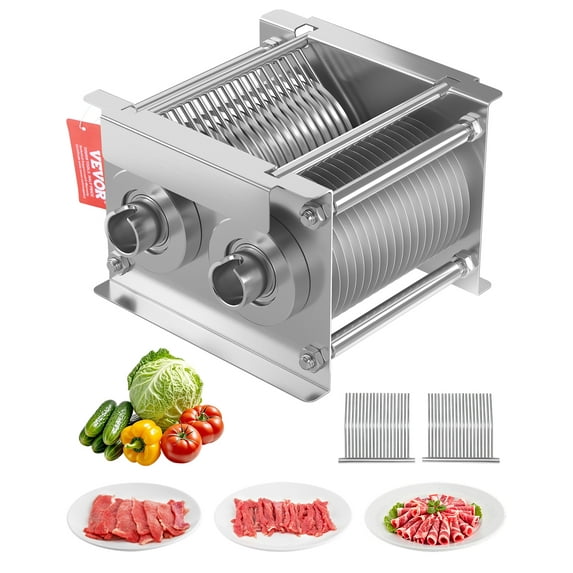 VEVOR Meat Cutter Machine Blade, 5 mm Blade for Commercial Meat Cutter, One Set Blade for SJY-DQ90 Meat Cutting Machine, Stainless Steel, Cutter Slicer Blade Set for Boneless Meat, Soft Vegetables