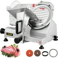 thumbnail image 1 of VEVOR Meat Slicer, 200 W Electric Deli Food Slicer, 350-400 rpm Commercial Meat Slicer with 8'' Chromium-plated Steel Blade, 0-12 mm Adjustable Thickness Food Slicer Machined, 1 of 9