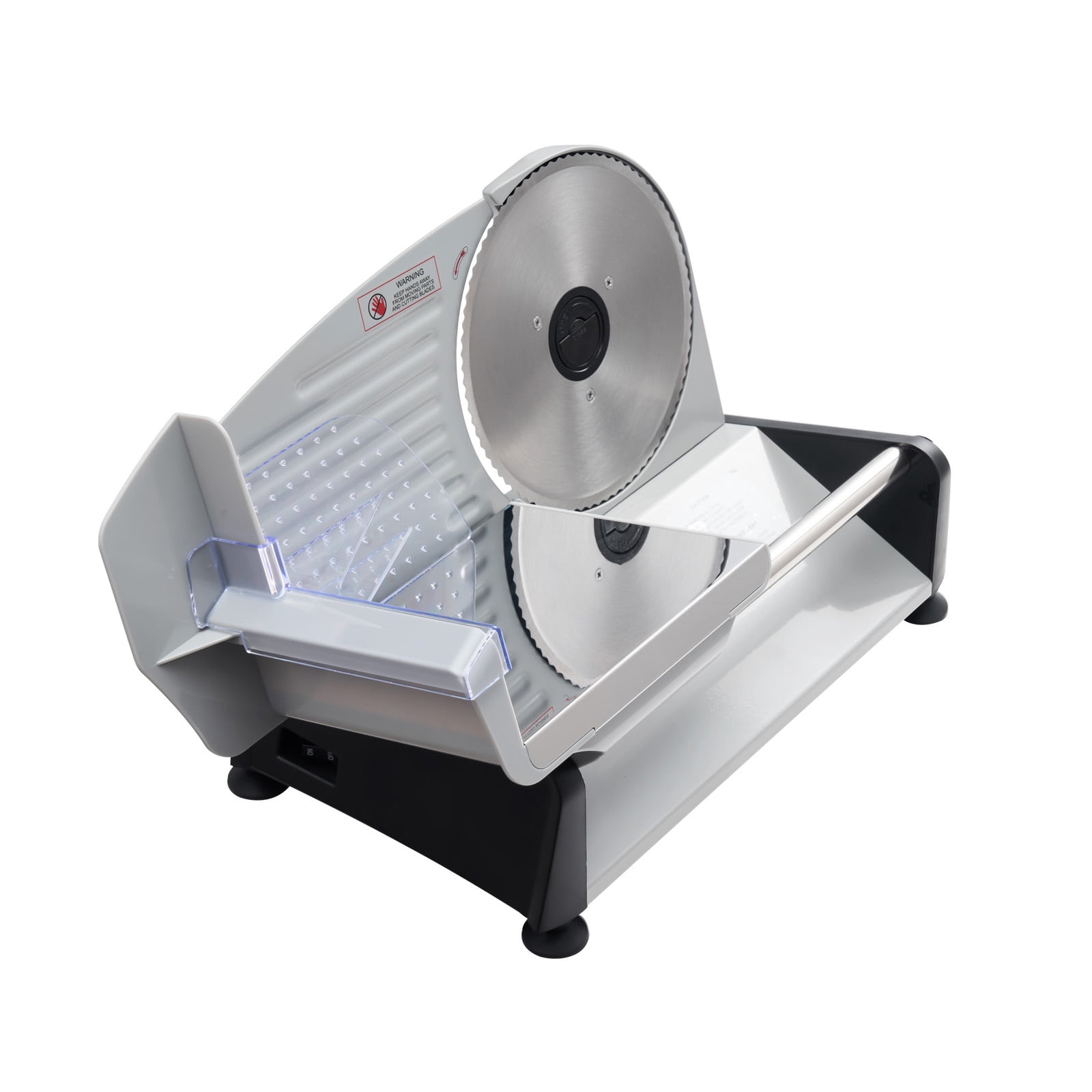 VEVOR Meat Slicer, 7.5 inch 200W Electric Deli Slicer Machine with SUS420 Blade, 0-0.6 inch Adjustable Thickness, ETL Certified Home Food-Slicer for Meat, Ham, Baguett, Steak