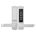 thumbnail image 1 of VEVOR Mechanical Keyless Entry Door Lock, 2.0 Code Upgrade, 5 Digits Code, Single-Sided Push Button Combination Keypad Door Lock with Handle, Auto Locking, for Garden Gates, Indoor or Outdoor, Silver, 1 of 9