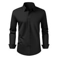 thumbnail image 1 of VEVOR Men's Button Up Shirt, Mens Long Sleeve Wrinkle-free Button Down Dress Shirts, Slim Fit Soft Stretch Fabric for Business Casual or Formal, Work, Wedding, Dinner, Black, 1 of 9