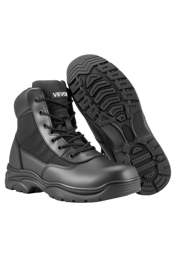 VEVOR Men's Military Tactical Boots, 6 inch Combat Hiking Work Boots, Lightweight & Breathable & Sturdy Mens Motorcycle Interceptor Trooper Boot, for