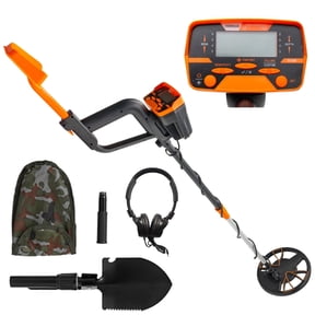VEVOR Metal Detector , Waterproof Gold Detector with LCD Display, Deep Sensitive Headphone & Shovel 7.5KHz, for Detecting Coin, Beach Treasures