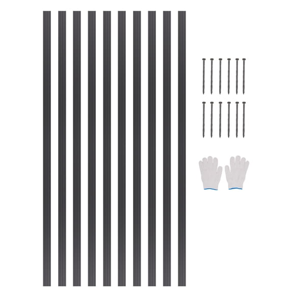 VEVOR Metal Landscape Edging, 10 Packs 60 in Rust-Resistant Aluminum Alloy Landscape Edging, Bendable Garden Edging Border, Heavy Duty Lawn Edging Fence for Flower Bed Yard Pathway