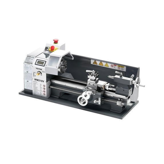 VEVOR Metal Lathe, 8 x 16 in, 550W Benchtop Lathe Machine,0-2500 RPM Variable Speed, with 0.0003 in Spindle Accuracy Metal Gear, for Processing Precision Parts Imperial/Metric Thread Soft Metals Wood