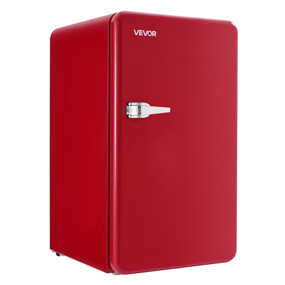 View of VEVOR Mini Fridge, 3.2 Cu.Ft, Single Door Compact Refrigerator with ...