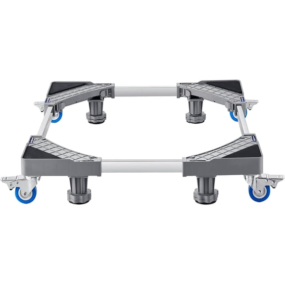 VEVOR Mini Fridge Stand, 16-25'' Adjustable Dolly Washing Machine Stand Base with 4 Strong Feet, 4 Locking Swivel Wheels, Furniture Mover Mobile Base for Washing Machine, Washer and Dryer