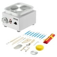 thumbnail image 1 of VEVOR Mini Pottery Wheel, 0-320RPM Adjustable Speed Detachable Basin Forming Machine, 2.56in/3.94in 2 Turntables Electric Ceramic Wheel Machine, 18pcs Accessories, for Art Craft Work Home DIY, White, 1 of 9