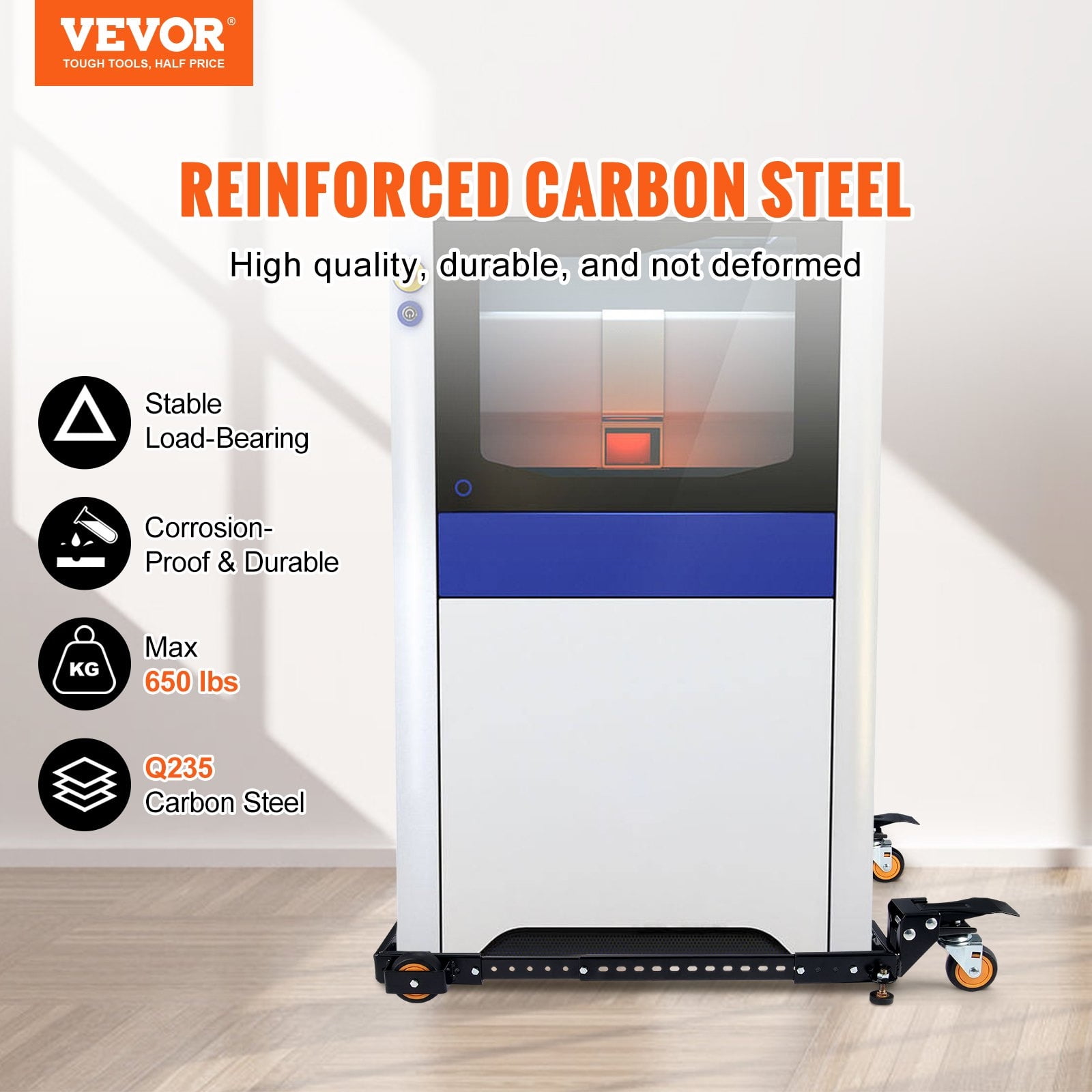 Vevor JJYDDZ650LBSLTP7RV0 650 lbs Capacity Tools Machines Mobile Base ...