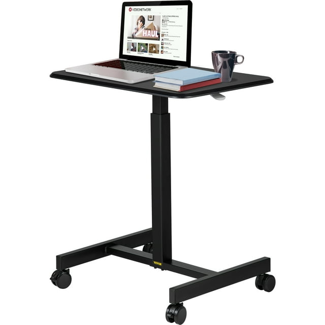 VEVOR Mobile Laptop Desk Rolling Computer Table Adjustable Laptop Desk