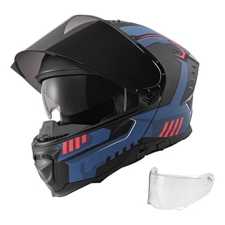 cheapest modular motorcycle helmets YEMA Helmets, DOT Approved Full Face Motorcycle Helmet with with Flip Up Dual Visor for Men & Women - Street Scooter ATV E-Bike Weighing just 1.35kg AHR Motorcycle Helmet Dual Visor