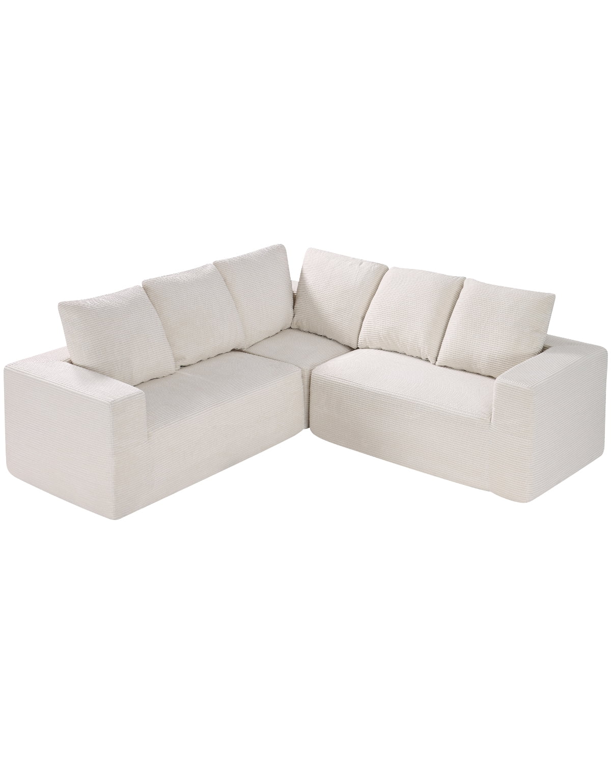 VEVOR Modular Sectional Sofa, L Shaped Modular Sofa Deep Seat, Cloud ...