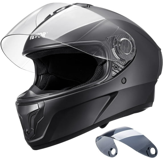 VEVOR Motorcycle Helmet, Full Face, Smart Street ABS & High Density Helmet with Interchangeable Lens, DOT Approved Comfortable Motocross Helmet