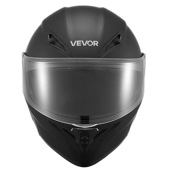 VEVOR Motorcycle Helmet, Modular, Adult Motocross Dirt Bike Helmet with Large Clear Visor, Comfortable Motorbike Racing Street with Detachable Liner for Men & Women, DOT Approved, (Matte Black, L)
