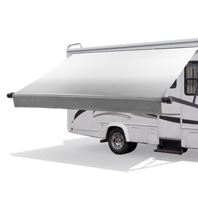 VEVOR Motorized RV Awning Complete Kit, 17.06FT Electric Retractable RV Awning with Aluminum Alloy Frame & Waterproof Fabric, Outdoor Camping Trailer Awnings Fit Most RVs (17FT Type, Gradient Gray)