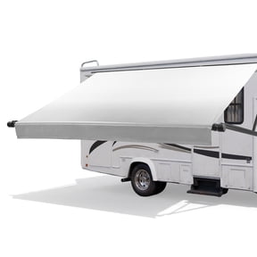 VEVOR Motorized RV Awning Complete Kit, 21.06FT Electric Retractable RV Awning with Aluminum Alloy Frame & Waterproof Fabric, Outdoor Camping Trailer Awnings Fit Most RVs (21FT Type, Gradient Gray)