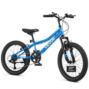 VEVOR Mountain Bike for Men and Women 20 inch Outdoor Bicycle 6 Speeds, Adult Bikes, Front Suspension, Adjustable Saddle, All-Terrain Tires, High Carbon Steel Frame, Dual Brake, Pre-Assembled