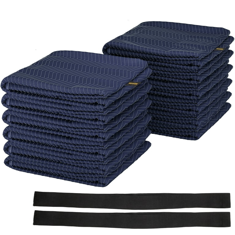 VEVOR Moving Blankets, 12 Packs - 80&quot; x 72&quot; (42 lb/dz Weight 