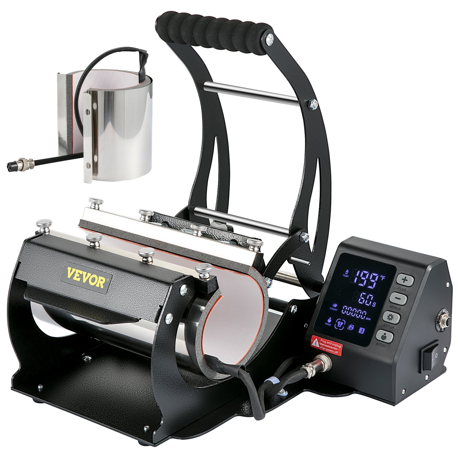 VEVOR 6 in 1 Heat Press Machine Digital Transfer Sublimation for DIY Mug Phone Case