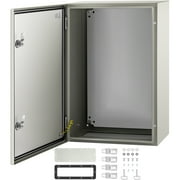VEVOR NEMA Steel Enclosure, 24 x 16 x 10" NEMA 4X Steel Electrical Box, IP66 Waterproof & Dustproof, Outdoor/Indoor Electrical Junction Box, with Mounting Plate