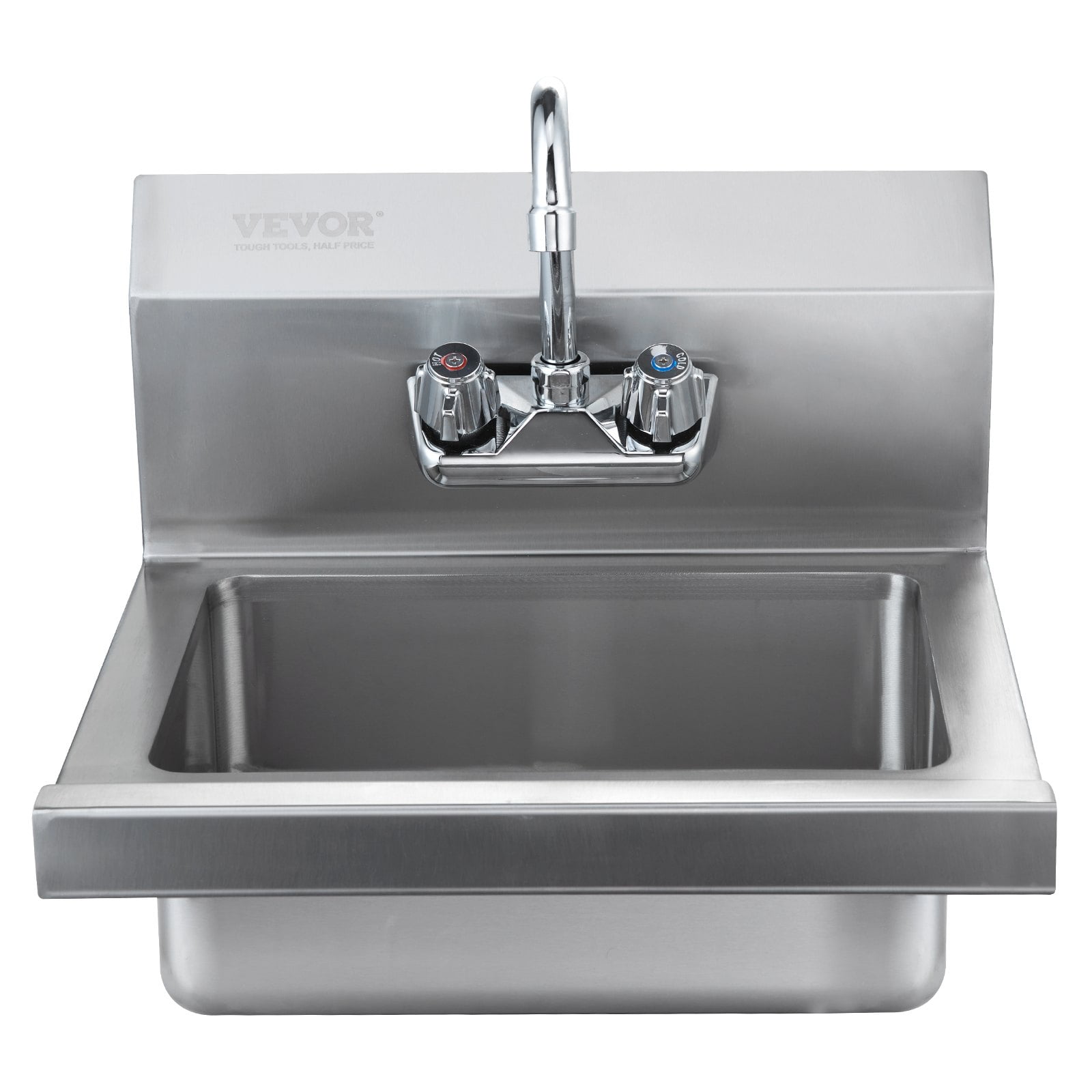 VEVOR NSF Certified Stainless Steel Hand Sink, 17x12.8 inch, Wall Mount Utility Basin with