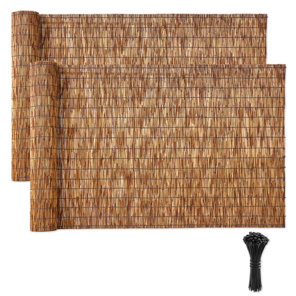 VEVOR Natural Reed Fencing, 4 ft x 13.12 ft, 2 Pack Decorative Natural Reed Fencing Roll, Decorative Fence for Backyard Divider, Privacy Screen Panel Curtain for Balcony Patio Garden Backyard Outdoor