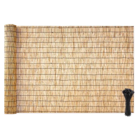 VEVOR Natural Reed Fencing, 4 ft x 16.4 ft, Decorative Natural Reed Fencing Roll, Decorative Fence for Backyard Garden Divider, Privacy Screen Panel Curtain for Balcony Patio Garden Backyard Outdoor