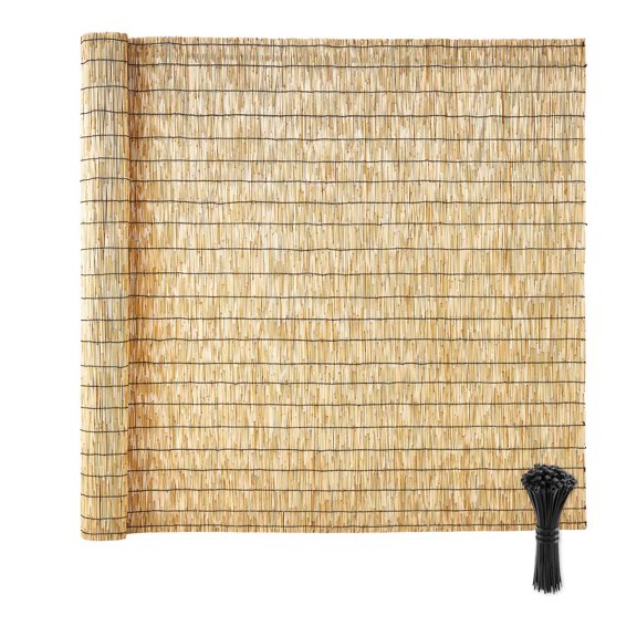 VEVOR Natural Reed Fencing, 5.58 x 16.4 ft, Decorative Natural Reed Fencing Roll, Decorative Fence for Backyard Garden Divider, Privacy Screen Panel Curtain for Balcony Patio Garden Backyard Outdoor
