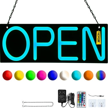 LED Neon Light Open Sign with Animation On/Off and Power On/Off Two ...