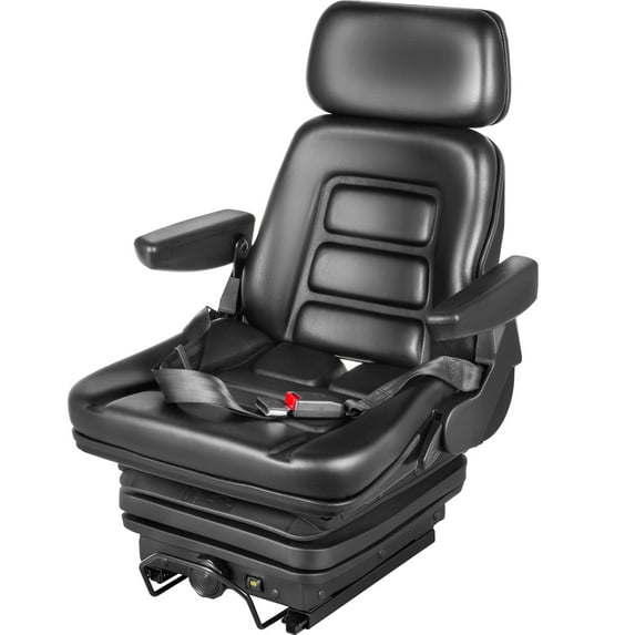 VEVOR New low profile suspension seat with armrest dozer backhoe tractor skidsteer