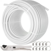 VEVOR Non-Barrier PEX Tubing 1 inch X 300 feet Tube Coil - EVOH PEX-B Pipe for Residential Commercial Radiant Floor Heating PEX Pipe,White