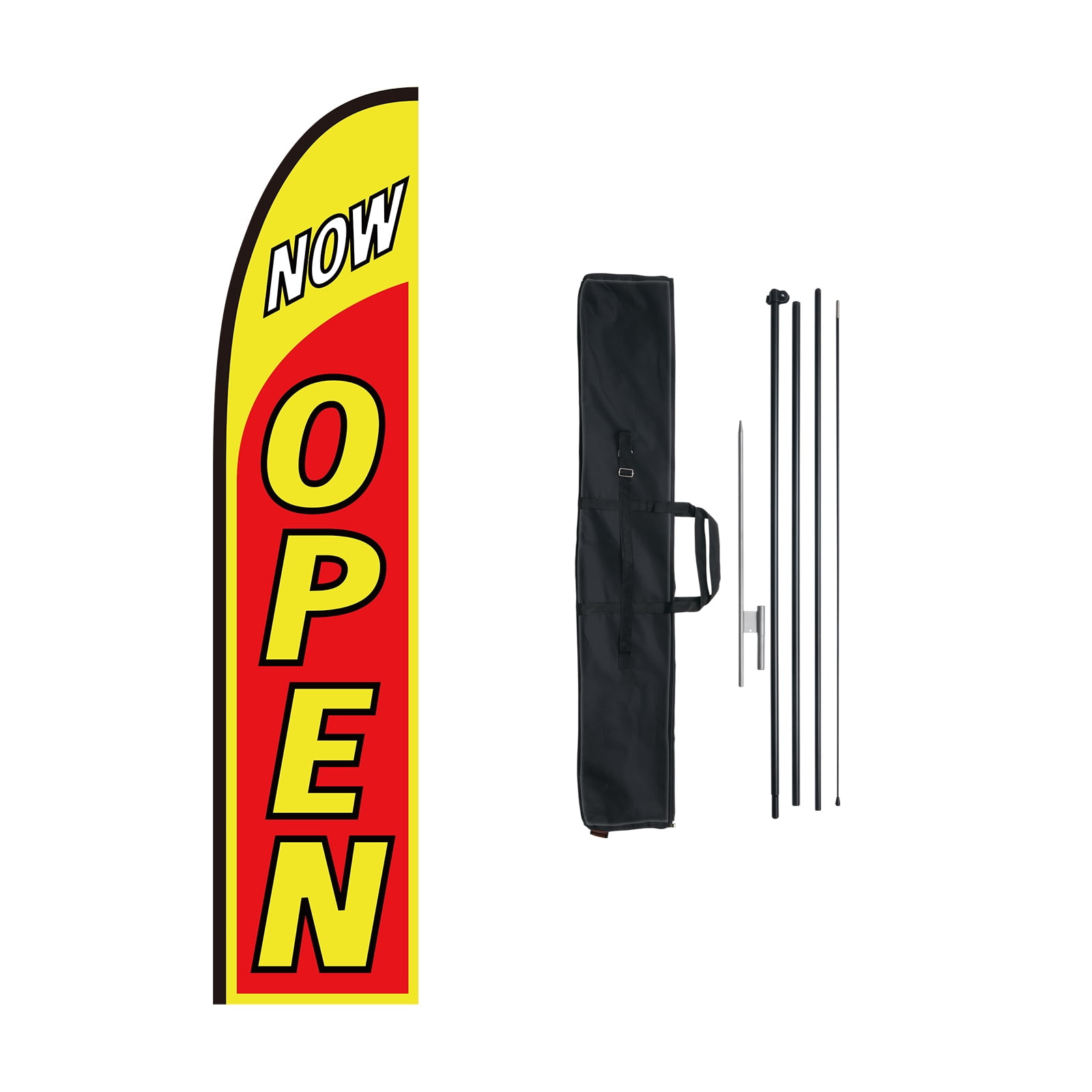VEVOR Open Flag with Pole Kit, Advertising Flag for Business Outside ...