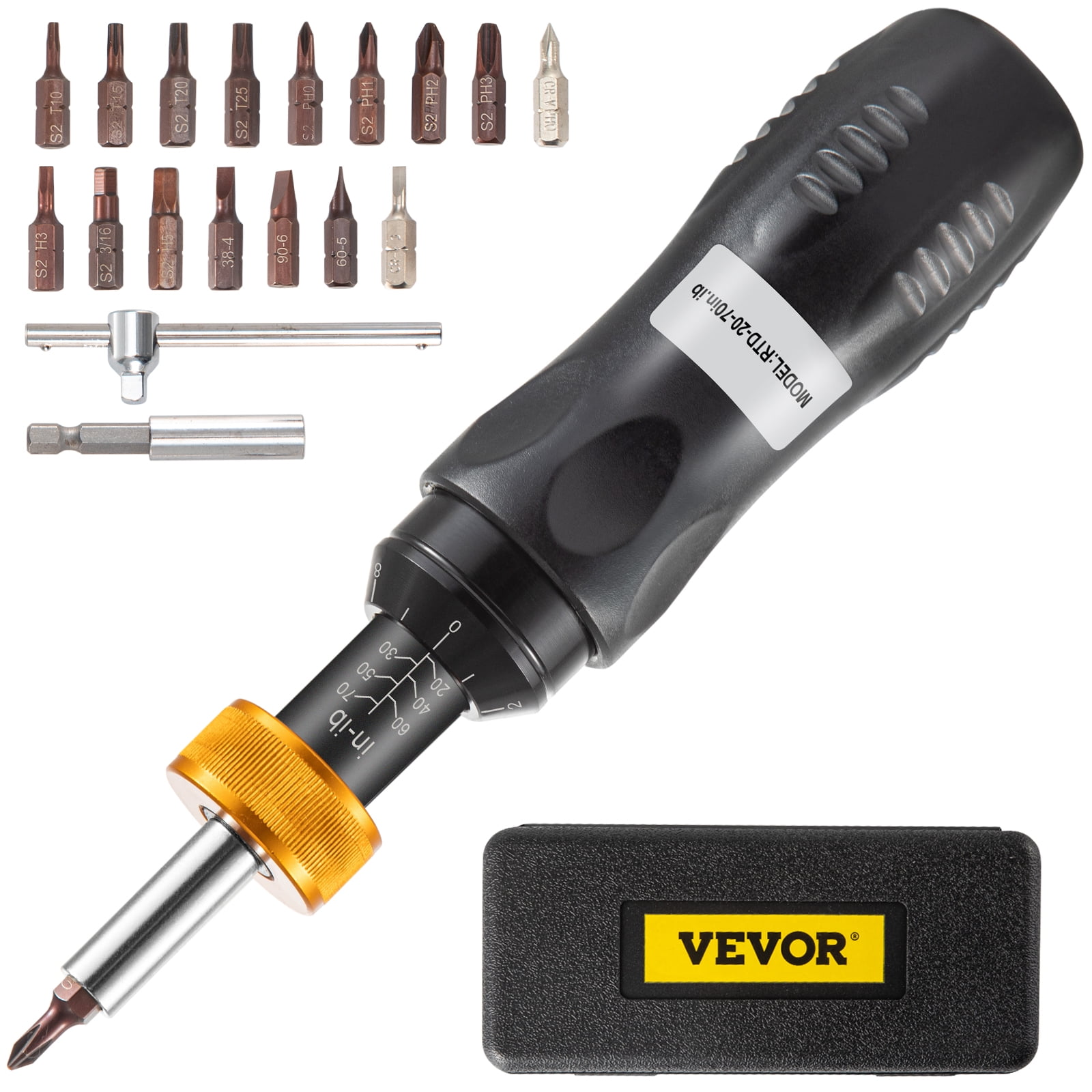 VEVOR Optics Torque Wrench Mounting Kit Handheld Torque Limiting Screwdriver 20 70 in lbs 2in lbs