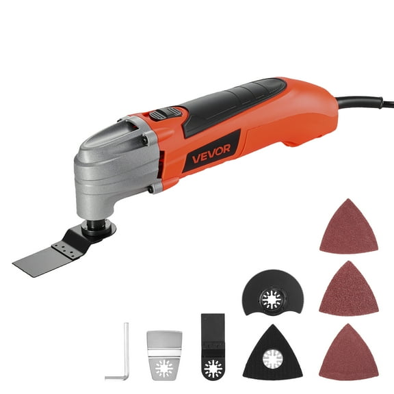 VEVOR Oscillating Tool Multitool, 2.2Amps 22,000 OPM Electric Oscillating Multi Tool Kit Corded with 2.8° Oscillating Angle, 7PCS Saw Accessories for Cutting, Scraping, Sanding, Floor Stripping