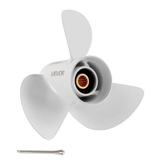VEVOR Outboard Propeller, Upgrade OEM 15 Spline Tooth Aluminum Outboard Boat Propeller Fit Yamaha Engines 50-130 HP, 4-1/4" Gearcase, 3-Blade, RH (Right Hand Rotation), OEM Parts No. 6E5-45945-01-EL
