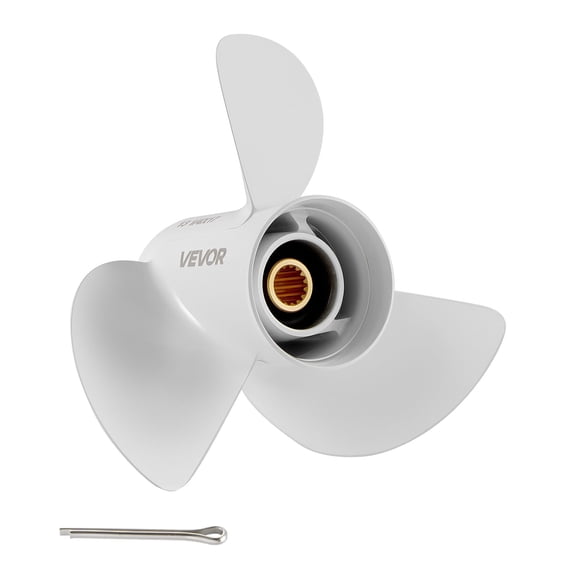 VEVOR Outboard Propeller, Upgrade OEM 15 Spline Tooth Aluminum Outboard Boat Propeller Fit Yamaha Engines 50-130 HP, 4-1/4" Gearcase, 3-Blade, RH (Right Hand Rotation), OEM Parts No. 6E5-45945-01-EL