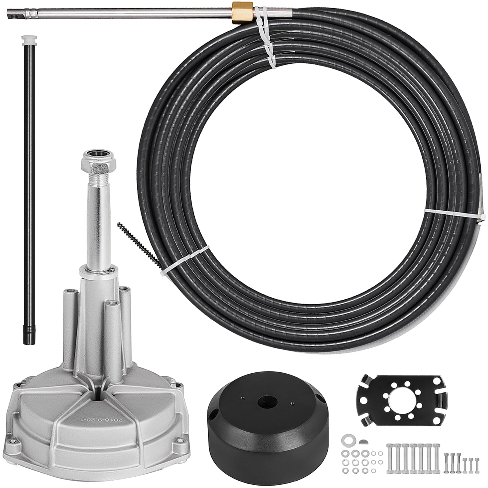 VEVOR Outboard Steering Kit 16in Boat Steering Cables 16 Feet Boat