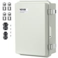 thumbnail image 1 of VEVOR Outdoor Electrical Junction Box, 16.93 x 12.99 x 7.09 in, ABS Plastic Electrical Enclosure Box with Hinged Cover Stainless Steel Latch, IP67 Dustproof Waterproof, 1 of 9