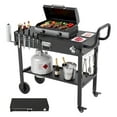 thumbnail image 1 of VEVOR Outdoor Grill Cart, 31.0 x 17.0 inch Tabletop Size Grilling Table, Foldable Outdoor Cooking Table with Tissue Holder, Wheels, Magnetic Tool Rack, BBQ Prep Tables for Picnic, Kitchen, Courtyard, 1 of 9