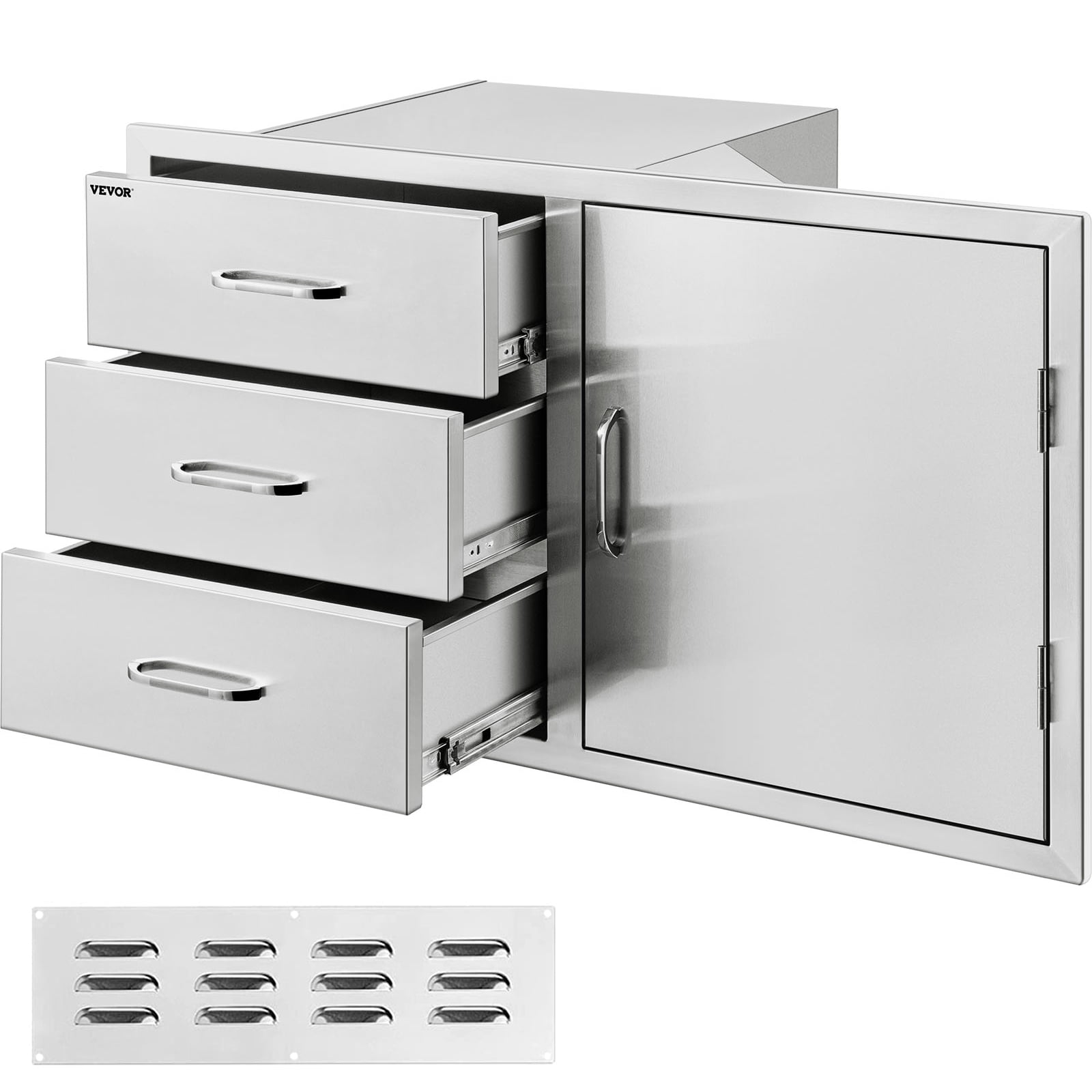 VEVOR Outdoor Kitchen Door Drawer Combo 38"Wx22.5"H, Access Door/Triple